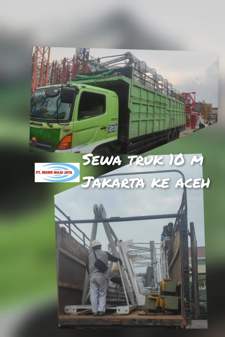 sewa truk mengangkut crane dari Jakarta ke Sigli Aceh